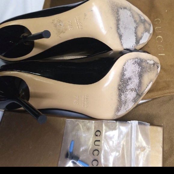 Classic Gucci Open Toe Horse Bit Pumps - Picture 6 of 10